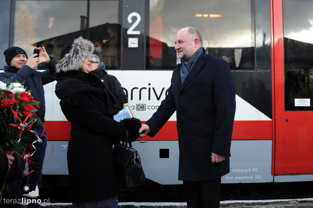 Powitanie Marszałka na dworcu w Lipnie
