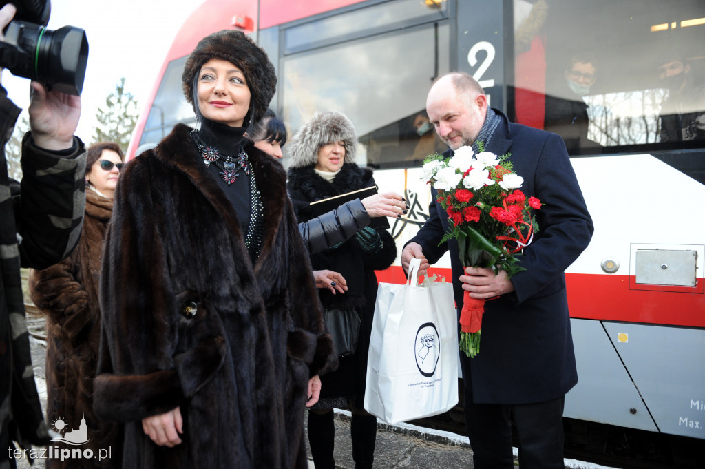 Powitanie Marszałka na dworcu w Lipnie