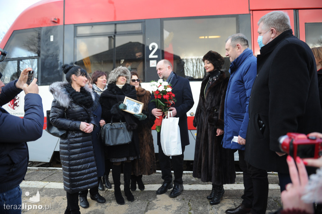Powitanie Marszałka na dworcu w Lipnie