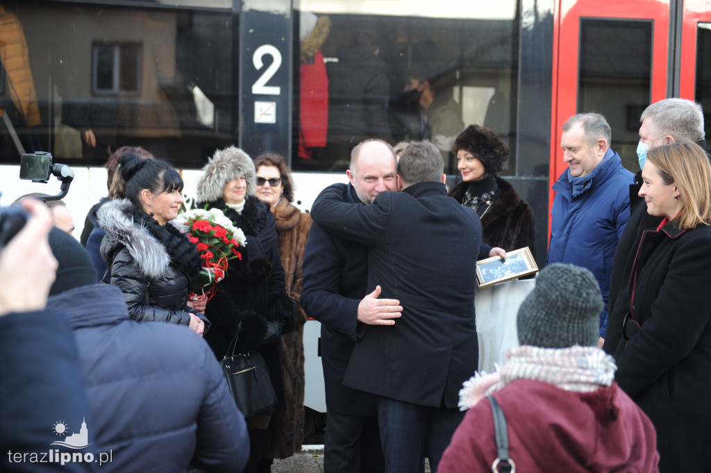 Powitanie Marszałka na dworcu w Lipnie