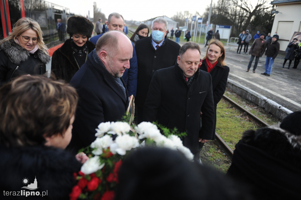 Powitanie Marszałka na dworcu w Lipnie