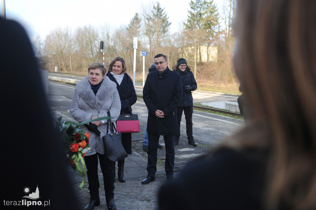 Powitanie Marszałka na dworcu w Lipnie