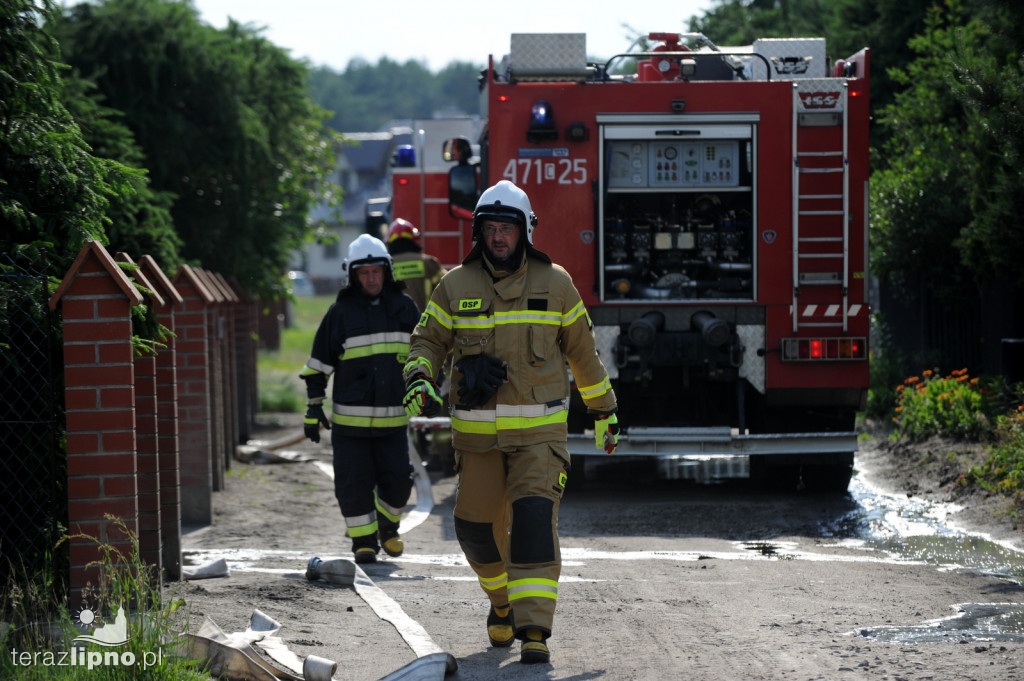 Pożar budynku mieszkalnego w Skępem