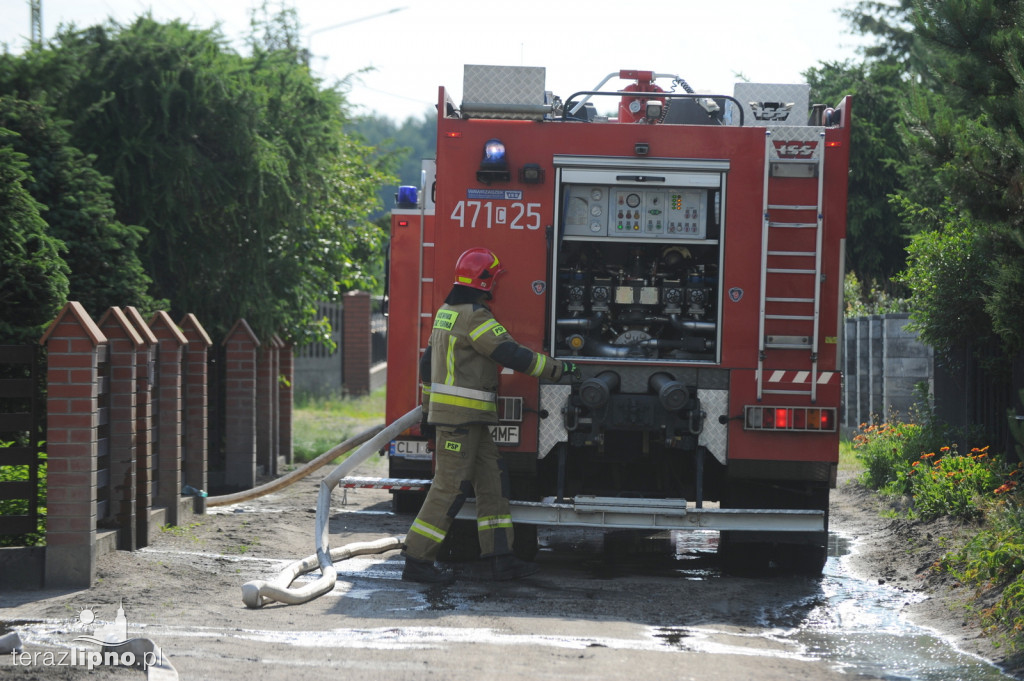 Pożar budynku mieszkalnego w Skępem