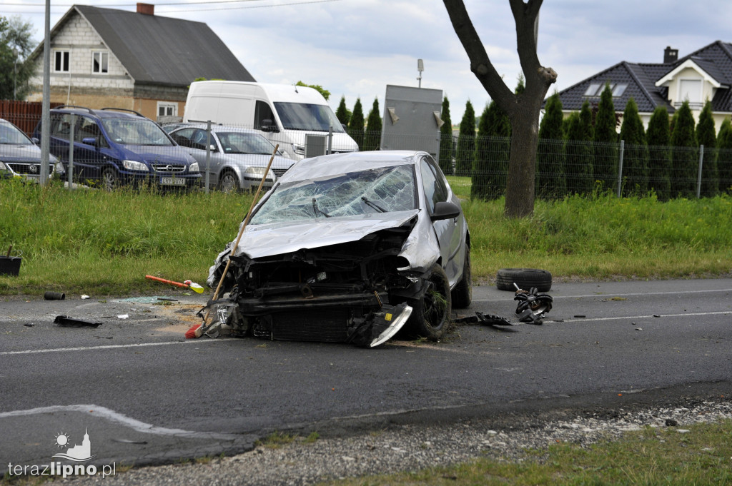 Zderzenie pojazdów na DW 557 w Chlebowie