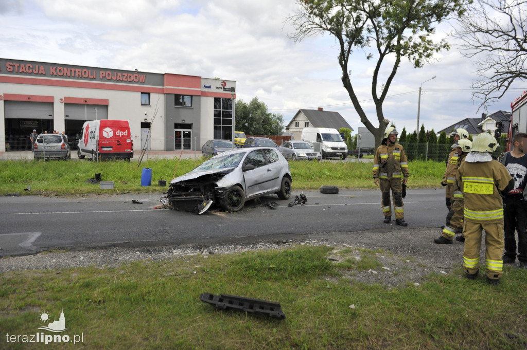 Zderzenie pojazdów na DW 557 w Chlebowie