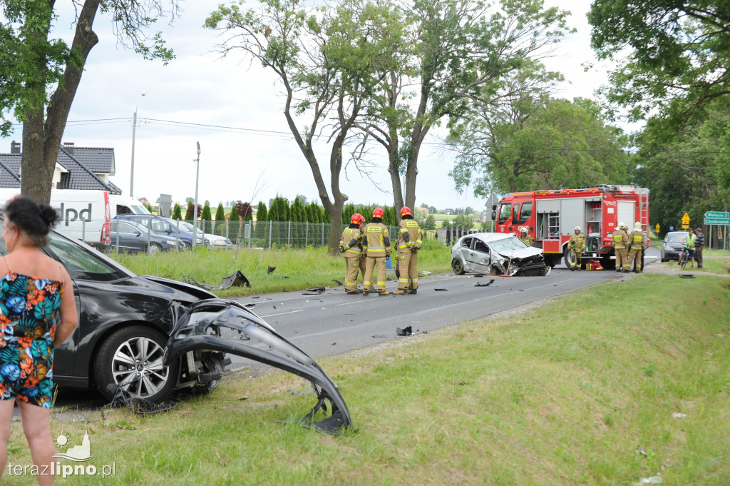 Zderzenie pojazdów na DW 557 w Chlebowie