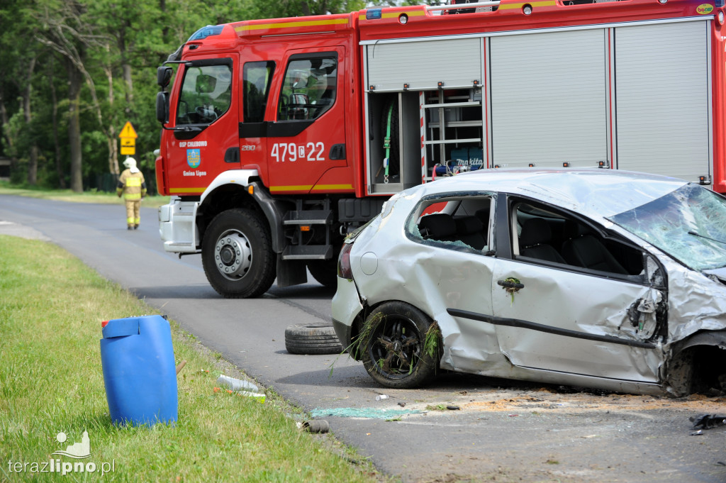 Zderzenie pojazdów na DW 557 w Chlebowie