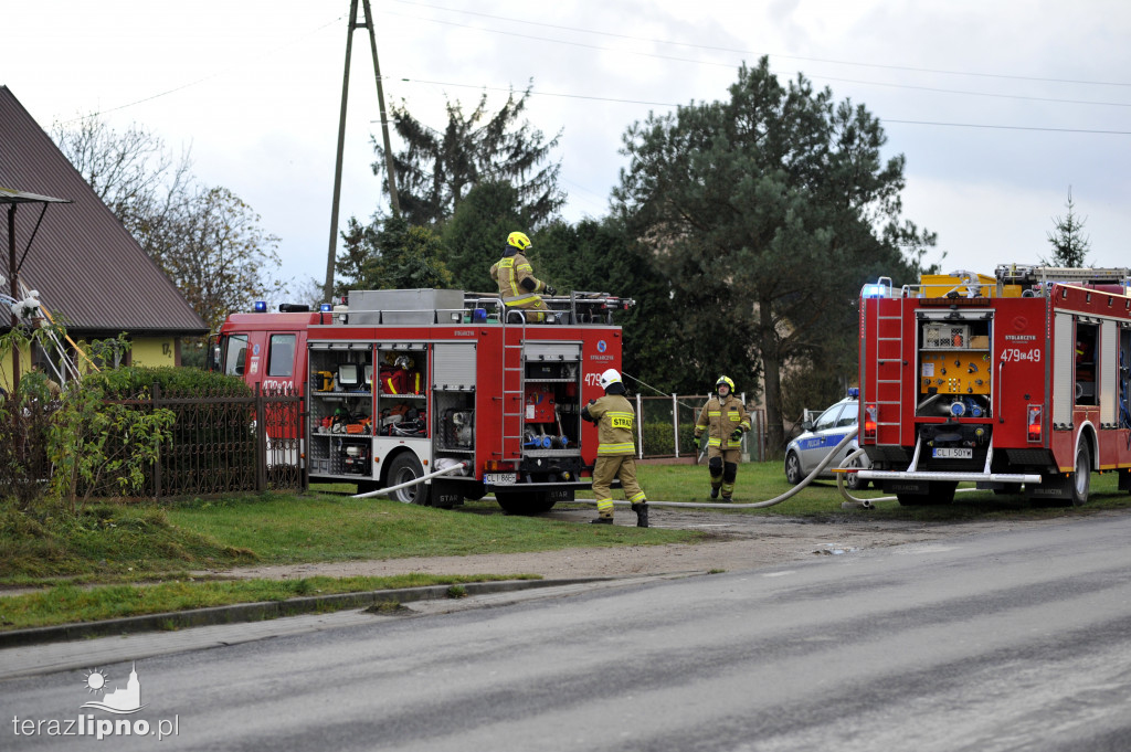 Pożar poddasza w Wiosce (gm. Skępe)