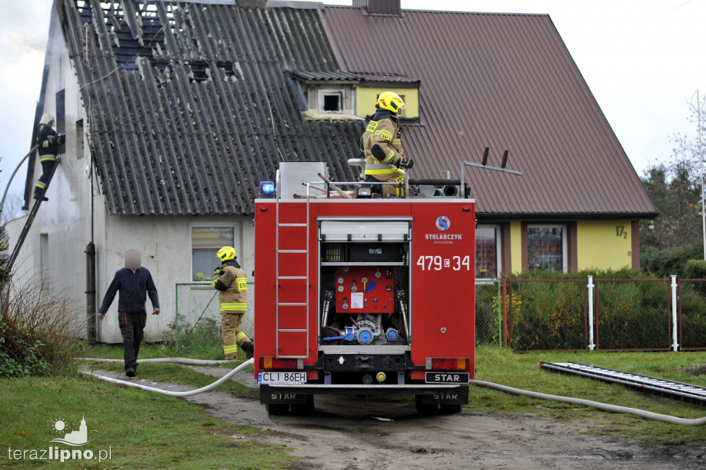 Pożar poddasza w Wiosce (gm. Skępe)