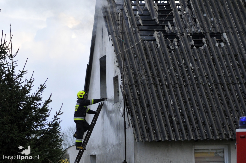 Pożar poddasza w Wiosce (gm. Skępe)