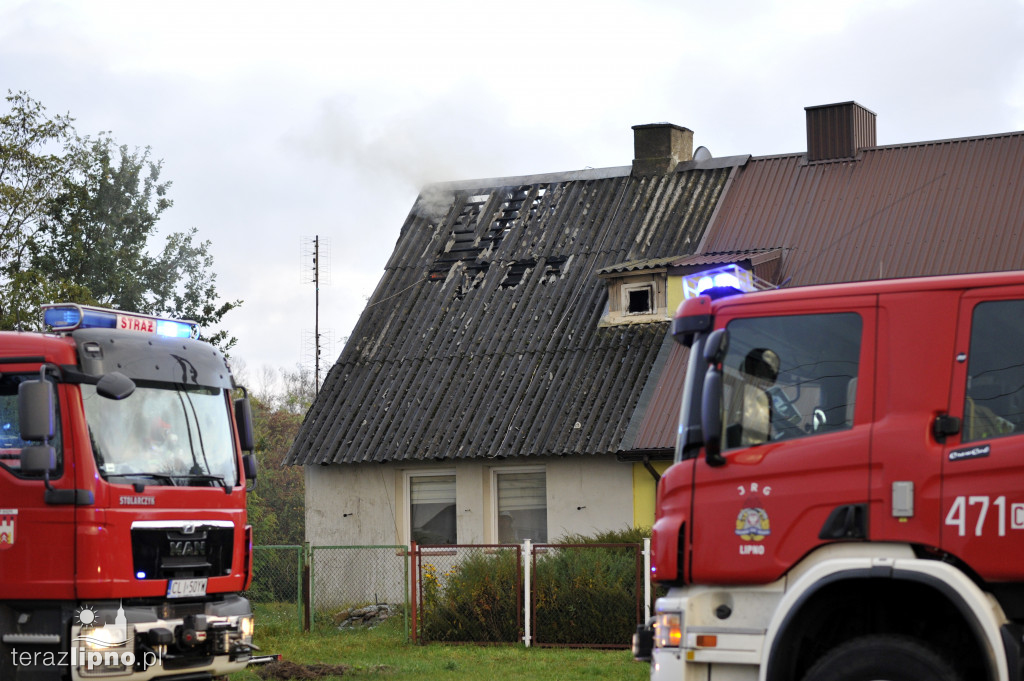 Pożar poddasza w Wiosce (gm. Skępe)