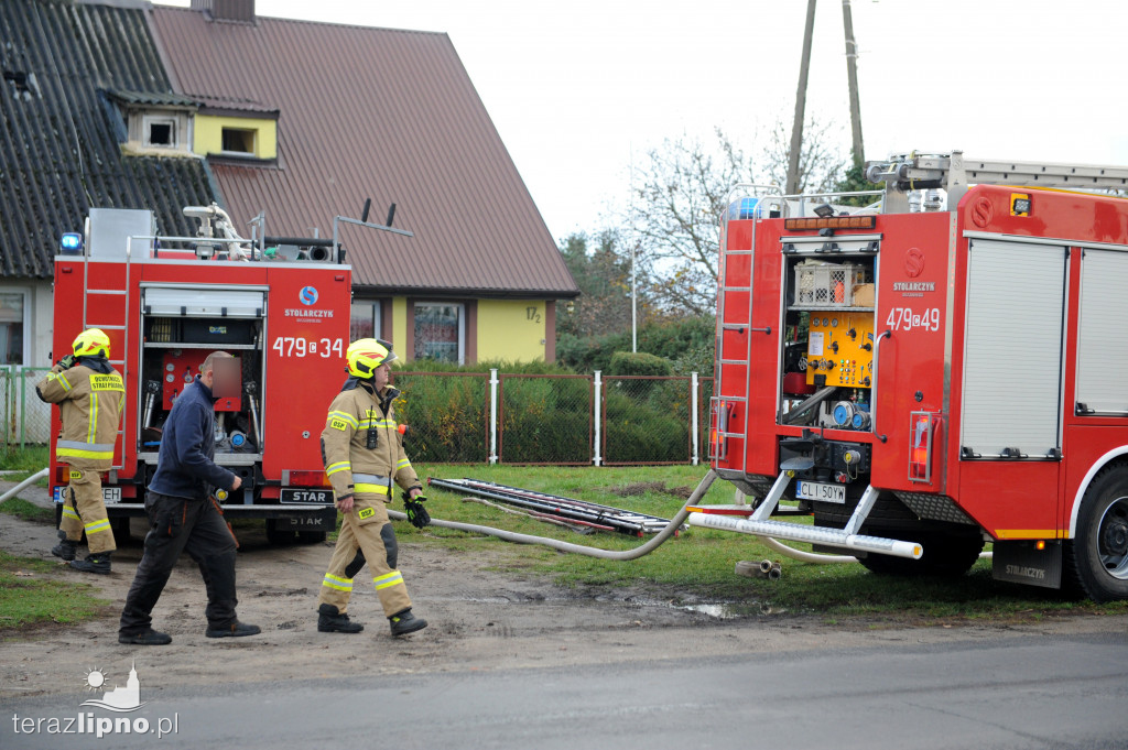 Pożar poddasza w Wiosce (gm. Skępe)