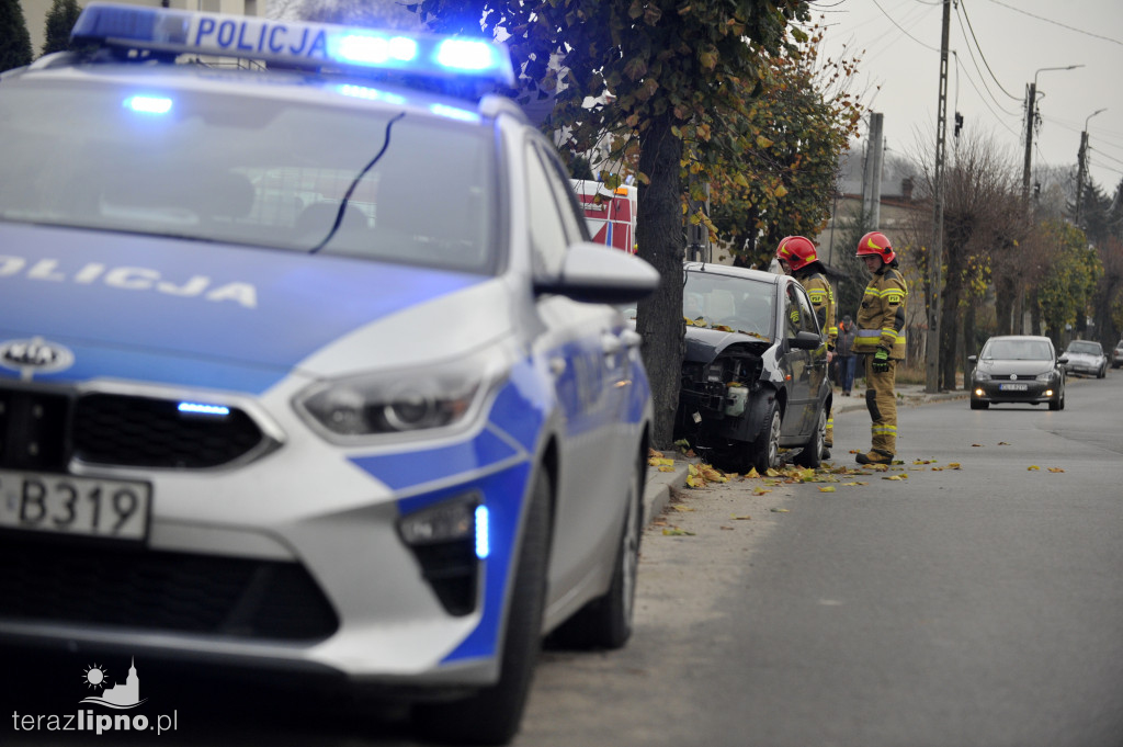 Lipno: Mężczyzna czołowo uderzył w drzewo