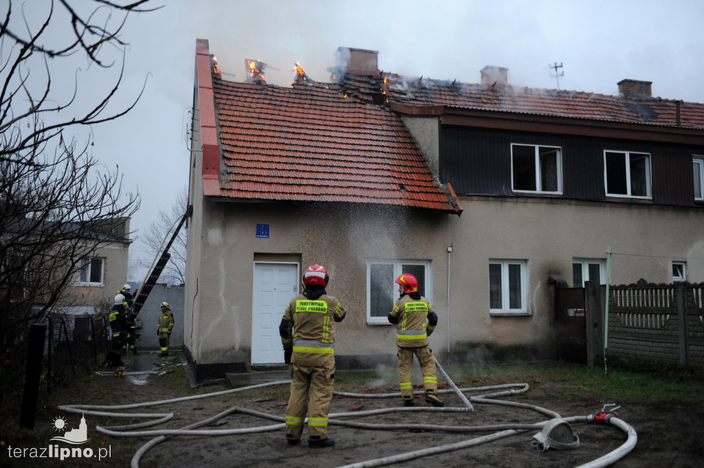 Lipno: Pożar poddasza w budynku mieszkalnym