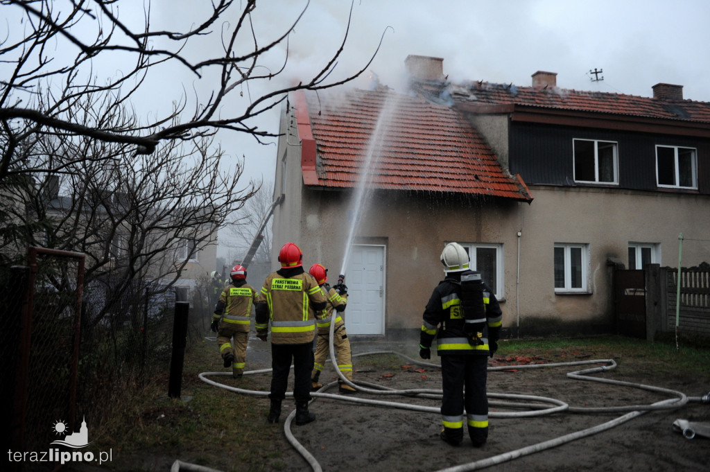 Lipno: Pożar poddasza w budynku mieszkalnym