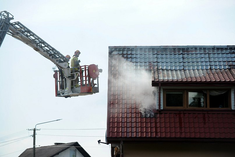 Pożar budynku mieszkalnego w Skępem