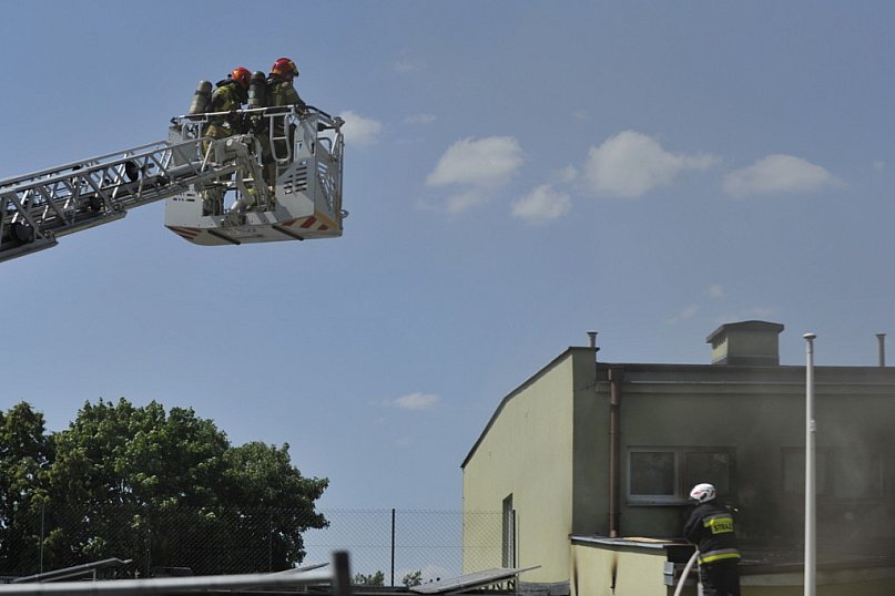 Pożar budynku szkoły w regionie