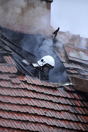 Lipno: Pożar poddasza w budynku mieszkalnym-877